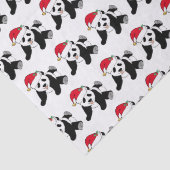 Beer met kerstmis in Santa Hat Holiday Tissuepapier (Detail)