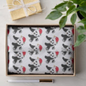 Beer met kerstmis in Santa Hat Holiday Tissuepapier (Geschenk)