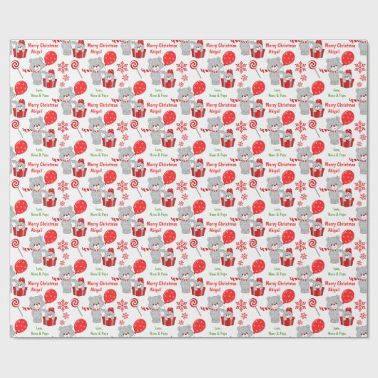 Beer met kerstmis Kinder Cadeaupapier (Vlak)