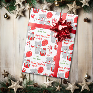Beer met kerstmis Kinder Cadeaupapier