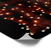 Beer met kerstmuts en kerstverlichting Xmas Brow Poster (Hoek)