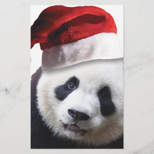 Beer met kerstpanda briefpapier (Voorkant)