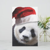 Beer met kerstpanda briefpapier (Staand voorkant)