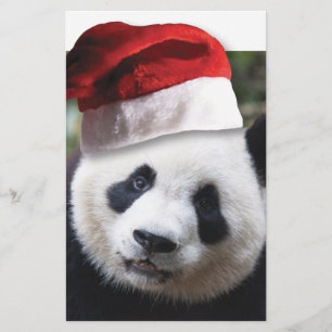 Beer met kerstpanda briefpapier