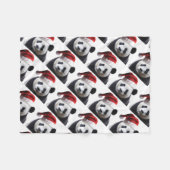 Beer met kerstpanda fleece deken (Voorkant (Horizontaal))