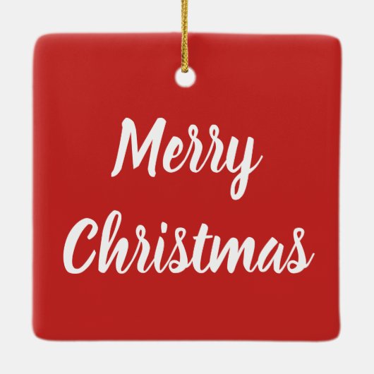 Beer met kerstpanda keramisch ornament (Achterkant)