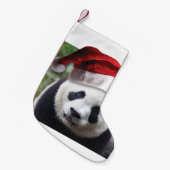 Beer met kerstpanda kleine kerstsok (Voorkant (Hangend))