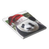 Beer met kerstpanda notitieblok (Schuin)