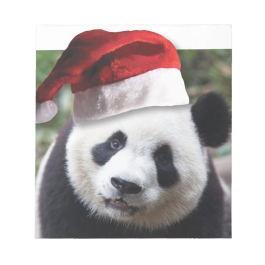 Beer met kerstpanda notitieblok (Voorkant)