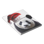 Beer met kerstpanda notitieblok (Schuin)