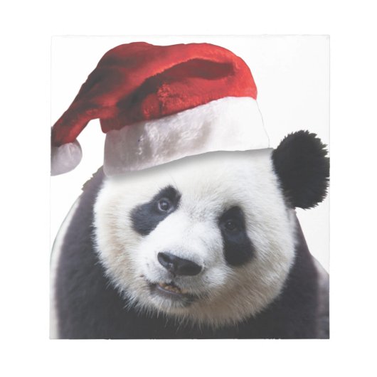 Beer met kerstpanda notitieblok (Voorkant)