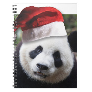 Beer met kerstpanda notitieboek