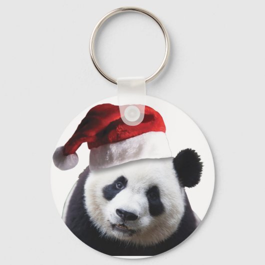 Beer met kerstpanda sleutelhanger (Voorkant)