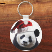 Beer met kerstpanda sleutelhanger (Voorkant)