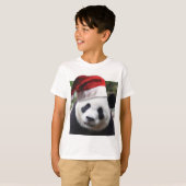 Beer met kerstpanda t-shirt (Voorkant volledig)