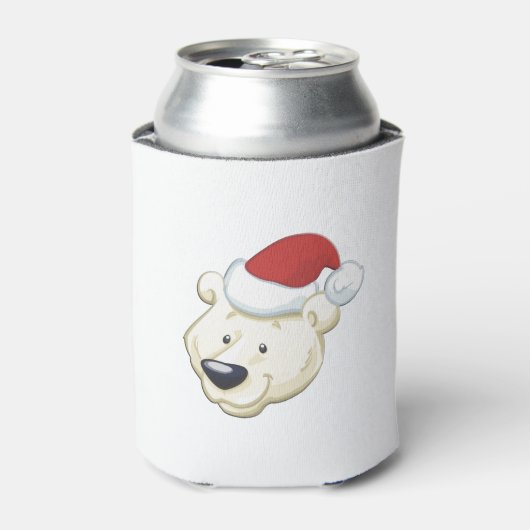Beer met kerstpolen blikjeskoeler (Blikje Voorkant)