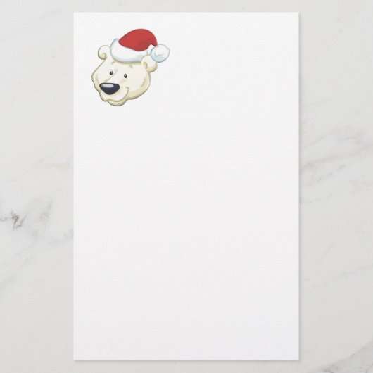 Beer met kerstpolen briefpapier (Voorkant)
