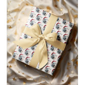 Beer met kerstpolen cadeaupapier