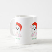 Beer met kerstpolen koffiemok (Voorkant links)