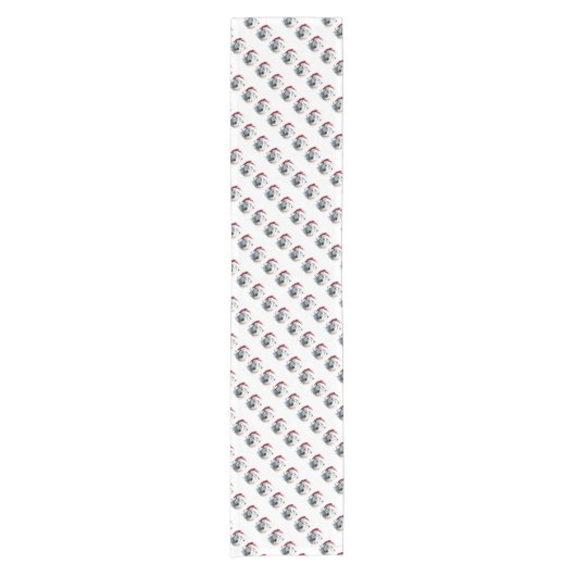 Beer met kerstpolen korte tafelloper (Voorkant)