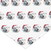 Beer met kerstpolen korte tafelloper (Hoek)