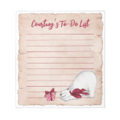 Beer met kerstpolen notitieblok (Voorkant)