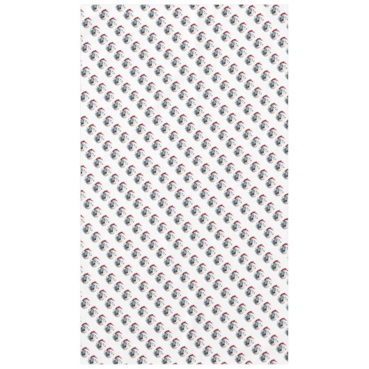 Beer met kerstpolen tafelkleed (Voorkant)