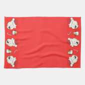 Beer met kerstpolen theedoek (Horizontaal)