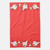 Beer met kerstpolen theedoek (Verticaal)