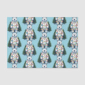 Beer met kerstpolen tissuepapier (Voorkant)