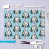 Beer met kerstpolen tissuepapier (Craft)