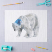 Beer met kerstpolen tissuepapier (Craft)