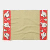 Beer met kerstpols theedoek (Horizontaal)