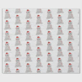 Beer met kerstpootkoek op hout cadeaupapier (Vlak)