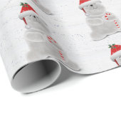 Beer met kerstpootkoek op hout cadeaupapier (Rol Hoek)