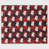 Beer met kerstpoten op buffelstang cadeaupapier (Vlak)