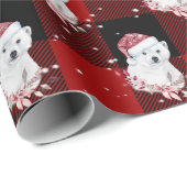 Beer met kerstpoten op buffelstang cadeaupapier (Rol Hoek)