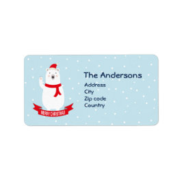 Beer met kerststaarten etiket