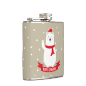 Beer met kerststaarten heupfles (Rechts)