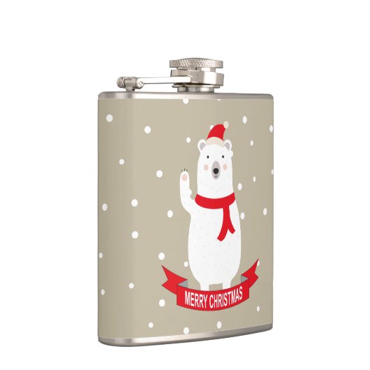 Beer met kerststaarten heupfles (Rechts)