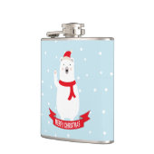 Beer met kerststaarten heupfles (Links)