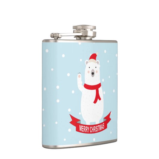 Beer met kerststaarten heupfles (Rechts)