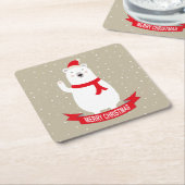 Beer met kerststaarten kartonnen onderzetters (Schuin)