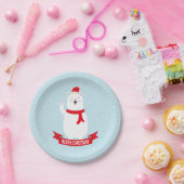 Beer met kerststaarten papieren bordje (Feest)