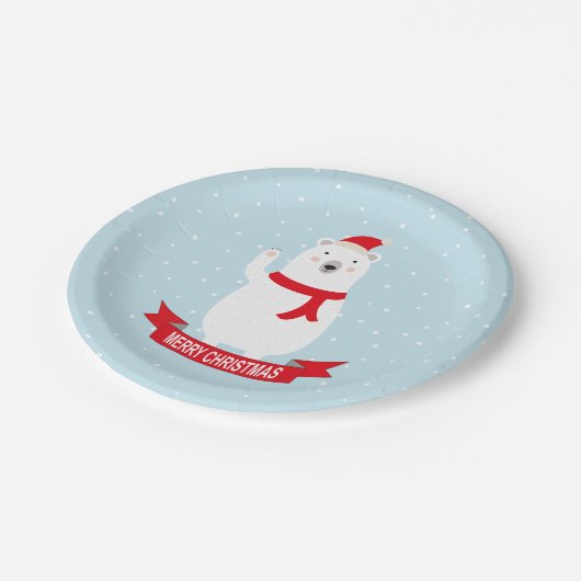 Beer met kerststaarten papieren bordje (Gekanteld)