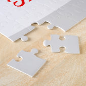 Beer met kerststaartwit legpuzzel (Zijkant)