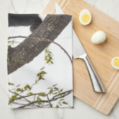 Beer met klimmen theedoek (Quarter Fold)