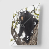 Beer met klimmen vierkante klok (Hoek)