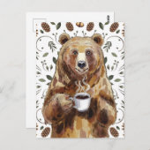 Beer met koffie briefkaart (Voorkant / Achterkant)