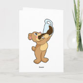 Beer met koffiebeker kaart (Achterkant)